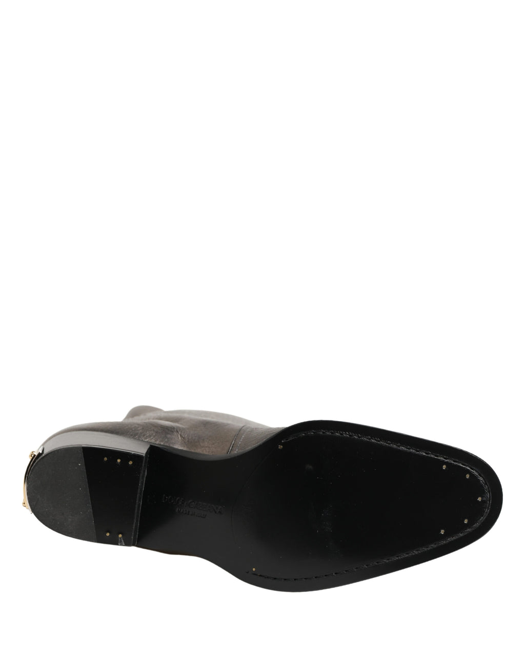 Metallic Silver Leather Knee High Boots Shoes