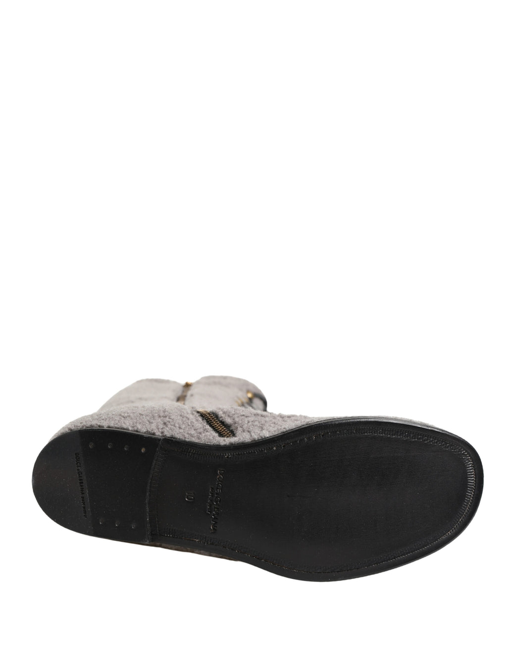 Gray Shearling Lace Up Knee High Boots Shoes