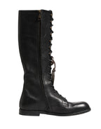 Re-Edition Black Leather Lace Up Boots Shoes