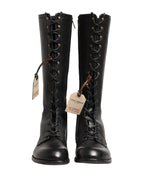 Re-Edition Black Leather Lace Up Boots Shoes