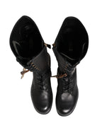 Re-Edition Black Leather Lace Up Boots Shoes