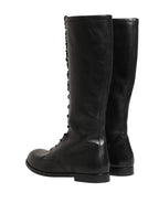 Re-Edition Black Leather Lace Up Boots Shoes