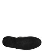 Dark Grey Charcoal Wool Red Slippers Shoes