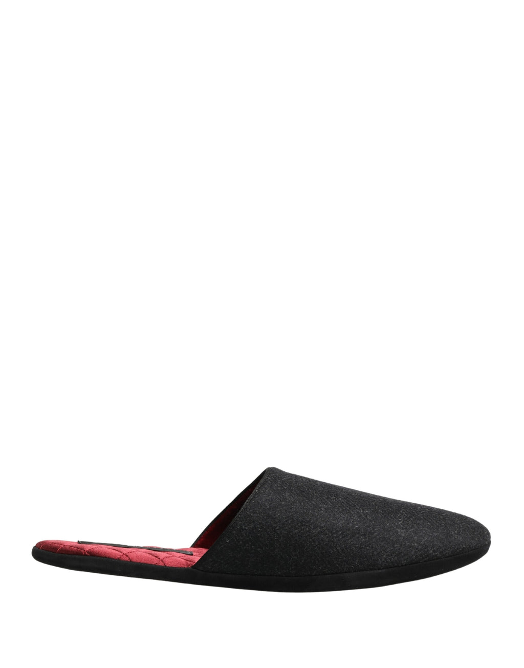Anthracite Wool Cashmere Quilted Slippers Shoes