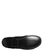 Men Black Riccio Shearling Dress Derby Shoes