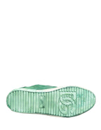 Green Suade DG Logo Sole Low Top Sneakers Shoes