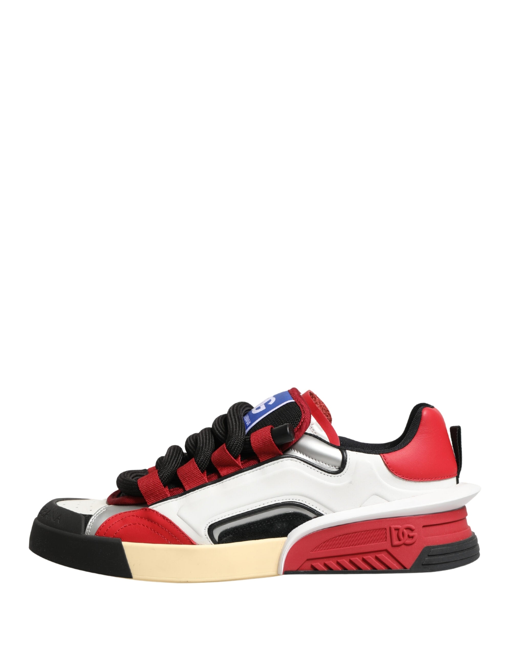 Multicolor Leather DG Logo Low Top Sneakers Shoes