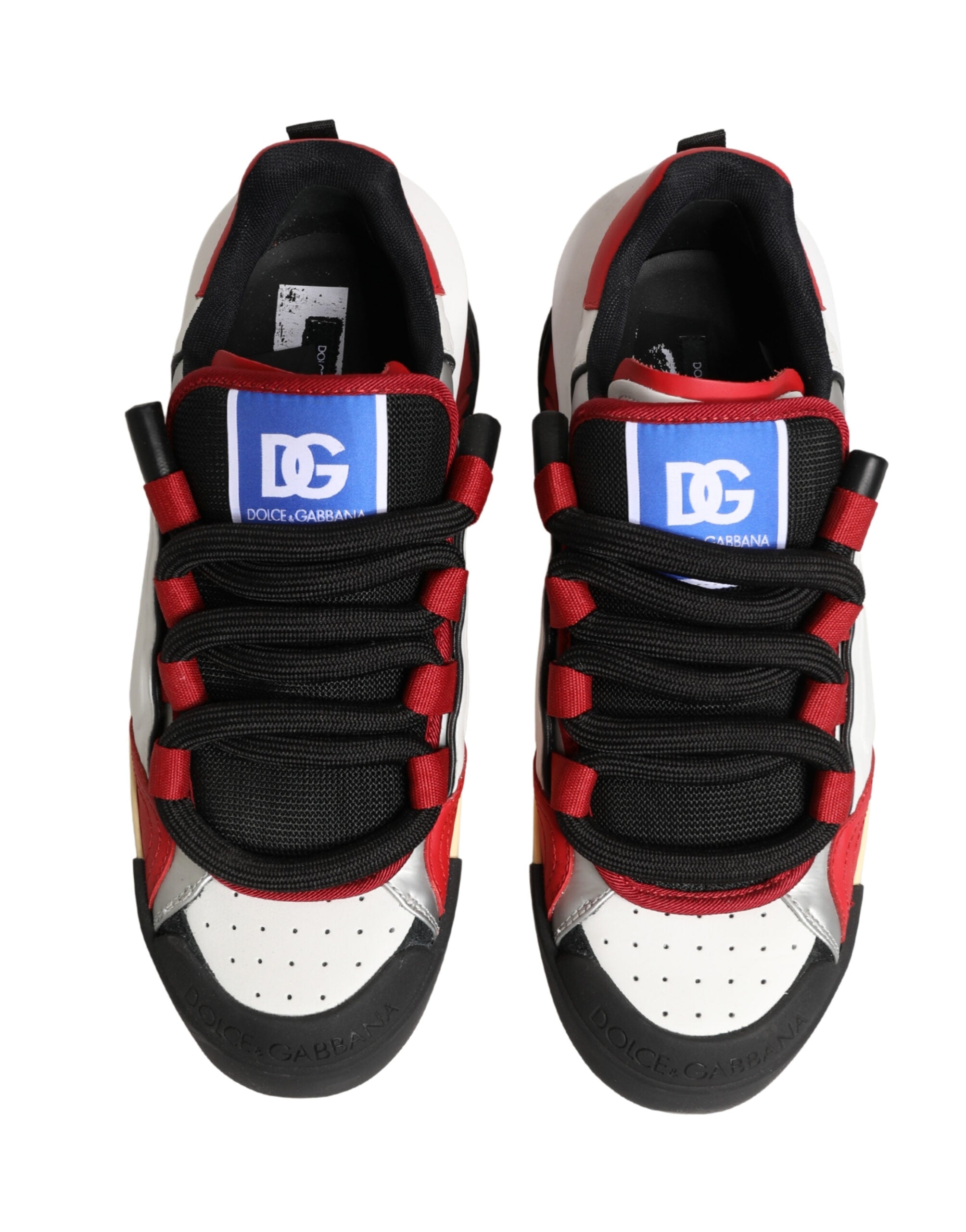 Multicolor Leather DG Logo Low Top Sneakers Shoes