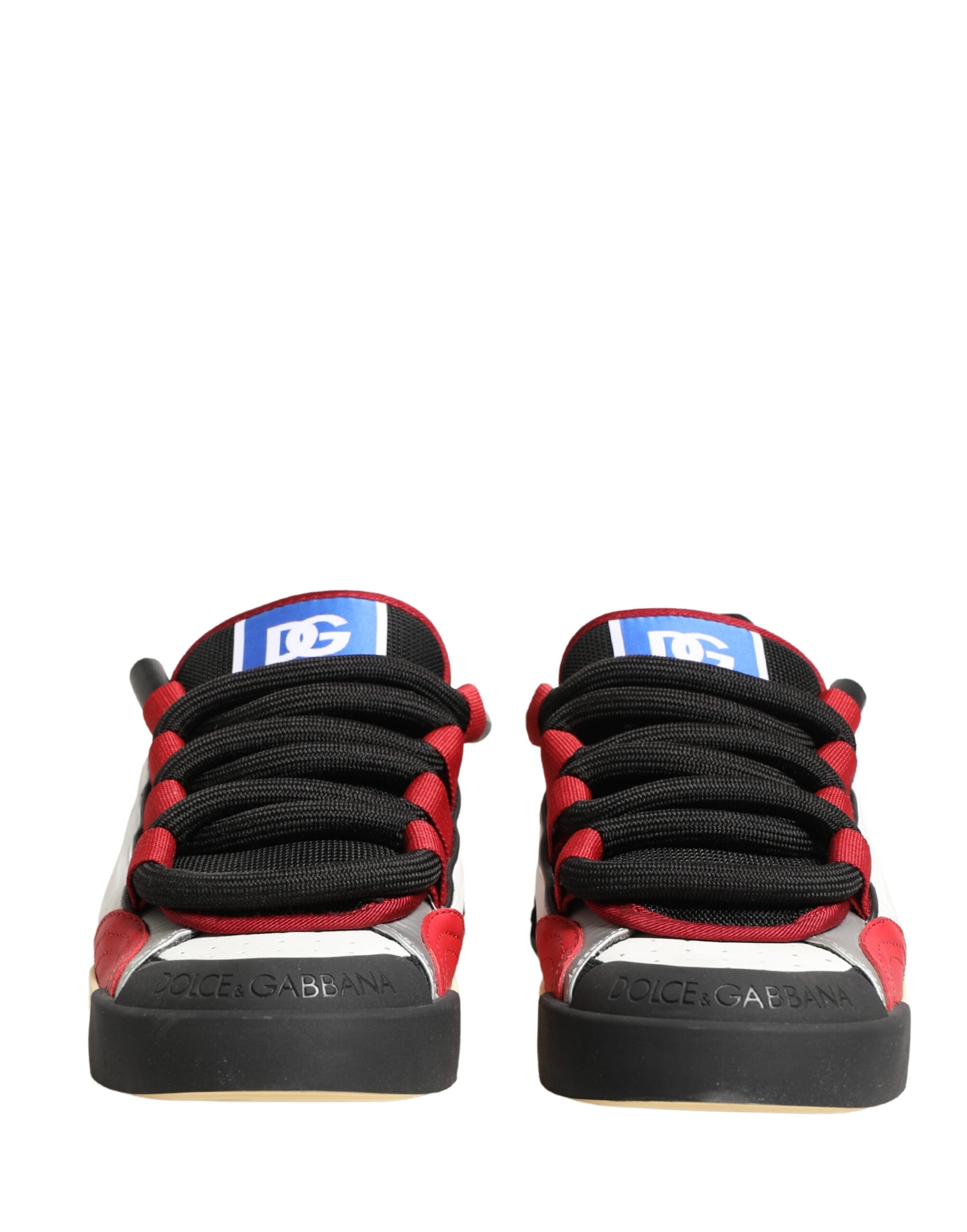 Multicolor Leather DG Logo Low Top Sneakers Shoes