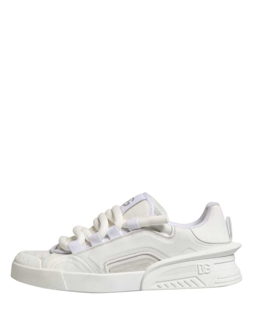 White Calfskin Leather Low Top Sneakers Shoes