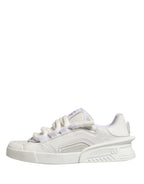 White Calfskin Leather Low Top Sneakers Shoes