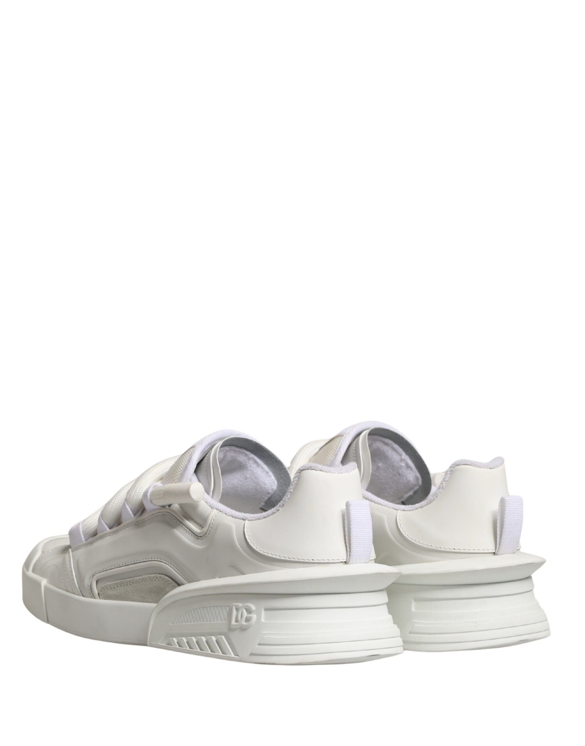 White Calfskin Leather Low Top Sneakers Shoes