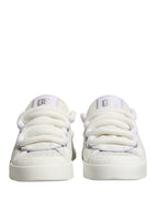 White Calfskin Leather Low Top Sneakers Shoes