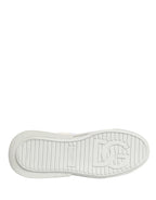 White Calfskin Leather Low Top Sneakers Shoes