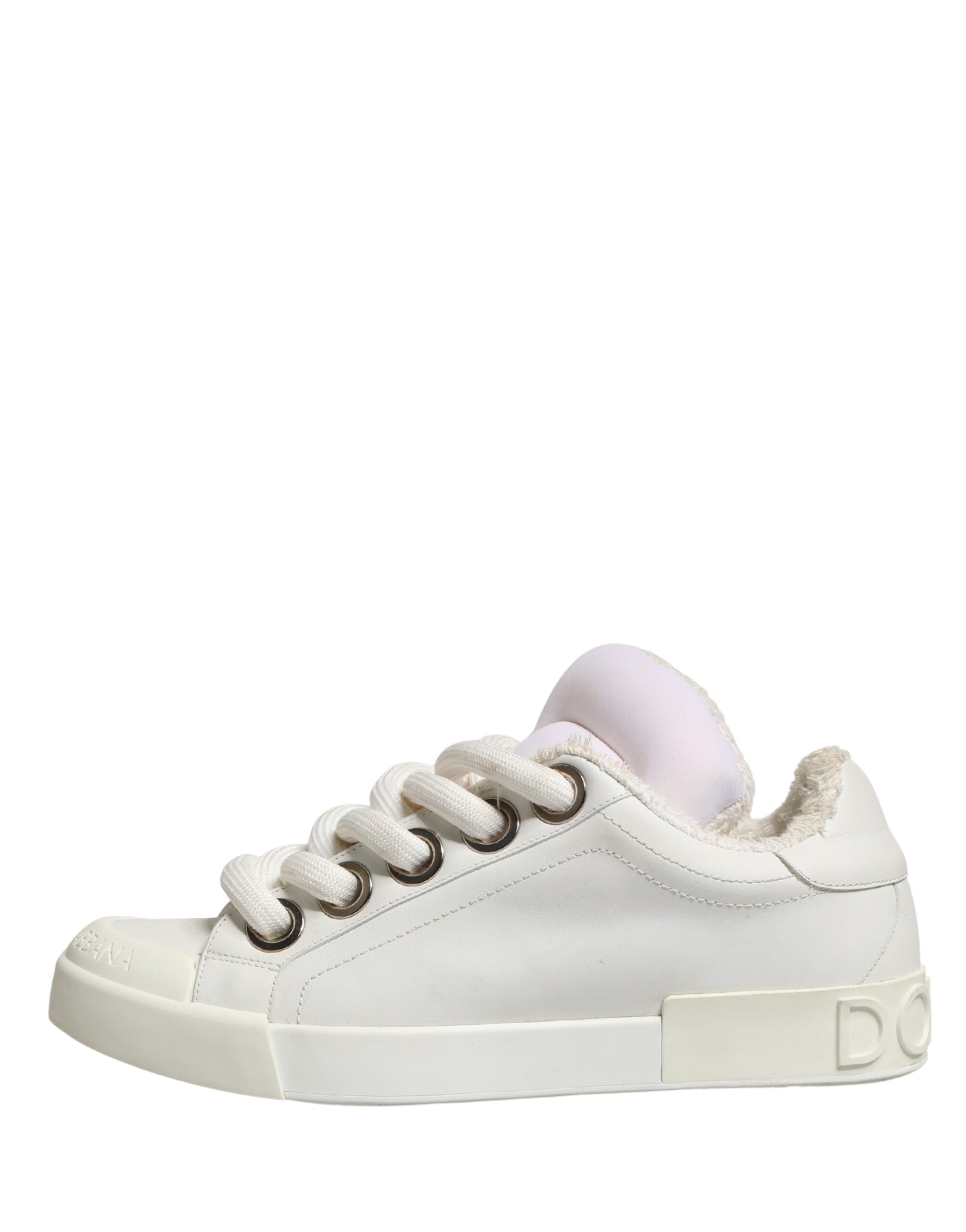 White Shearling Fur Bianco Low Top Sneakers Shoes