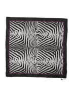 White Black Zebra Pattern Shawl 255cm x 132cm Men Scarf