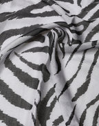 White Black Zebra Pattern Shawl 255cm x 132cm Men Scarf