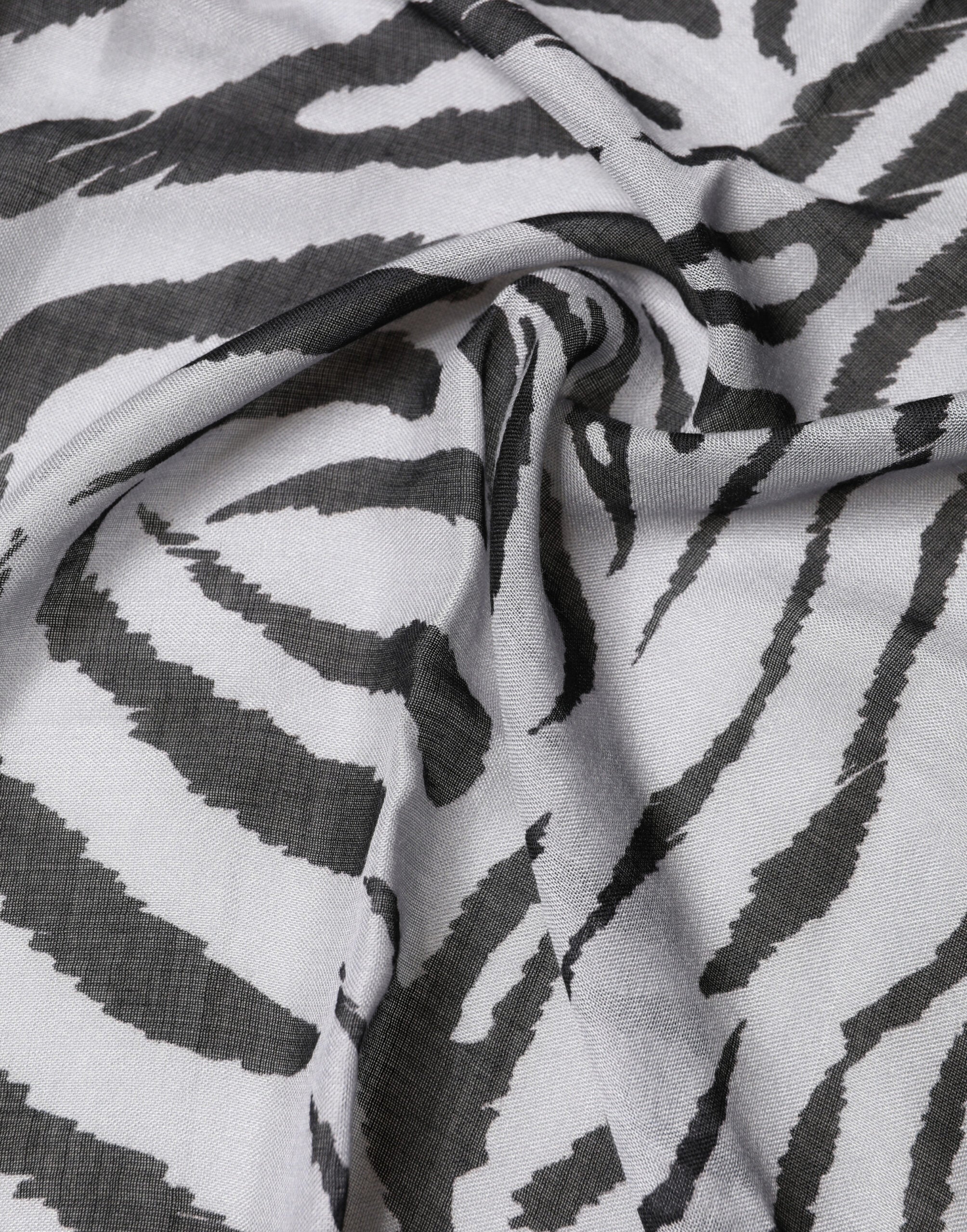 White Black Zebra Pattern Shawl 255cm x 132cm Men Scarf