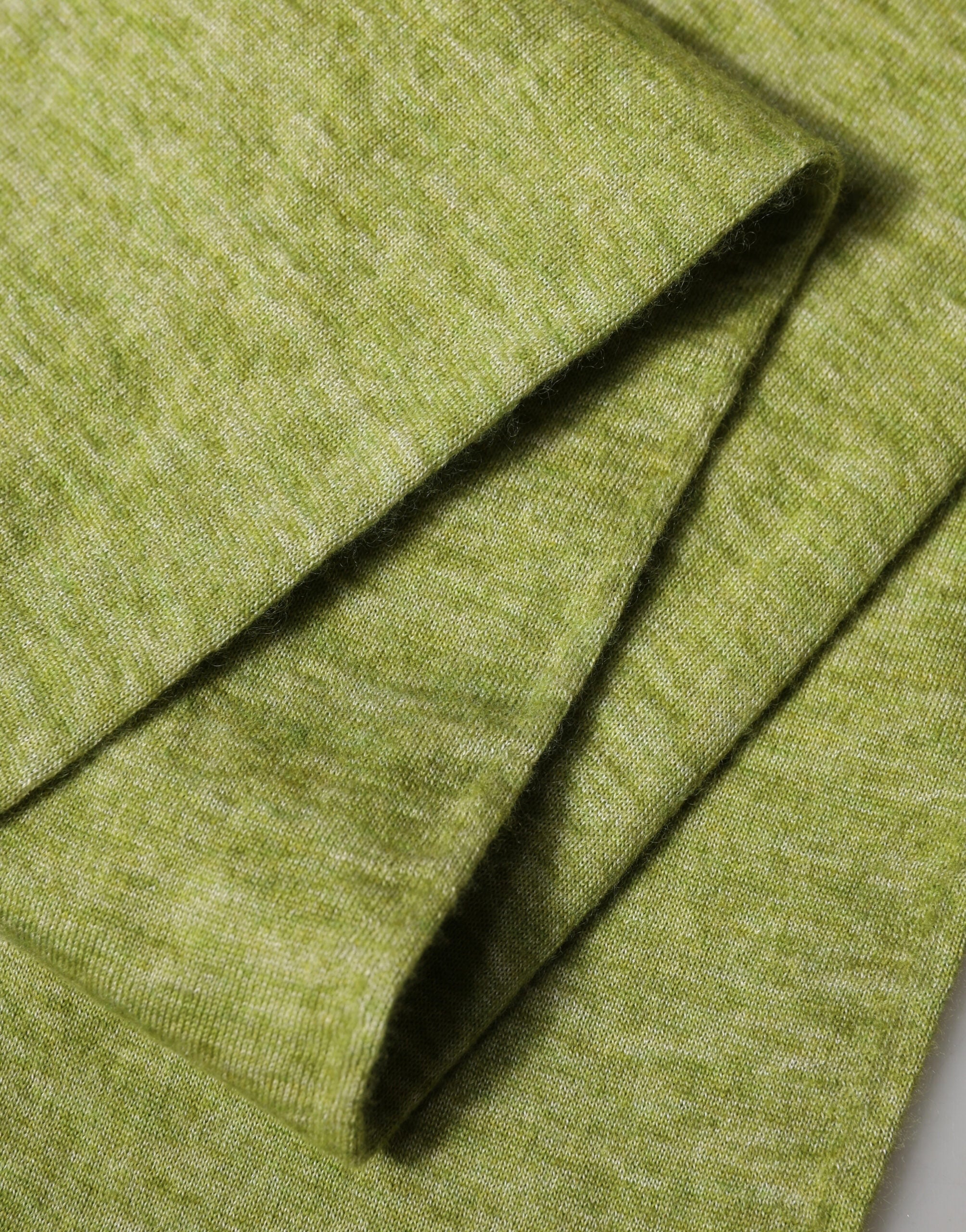 Green Cashmere Knitted Neck Foulard 280cm x11cm Men Scarf