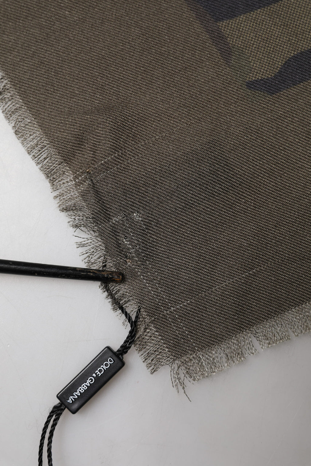 Green Camouflage Logo Cashmere 138cm x 137cm Men Scarf