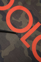 Green Camouflage Logo Cashmere 138cm x 137cm Men Scarf