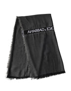 Black Modal Warmer Shawl Fringes 140cm x 134cm Men Scarf