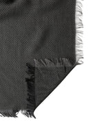 Black Modal Warmer Shawl Fringes 140cm x 134cm Men Scarf