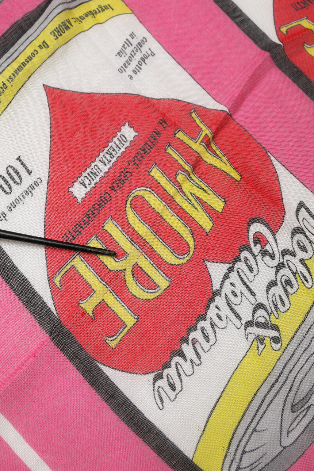 Pink DG Amore Print Neck Square Shawl 140cm x 135cm  Scarf