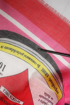 Pink DG Amore Print Neck Square Shawl 140cm x 135cm  Scarf