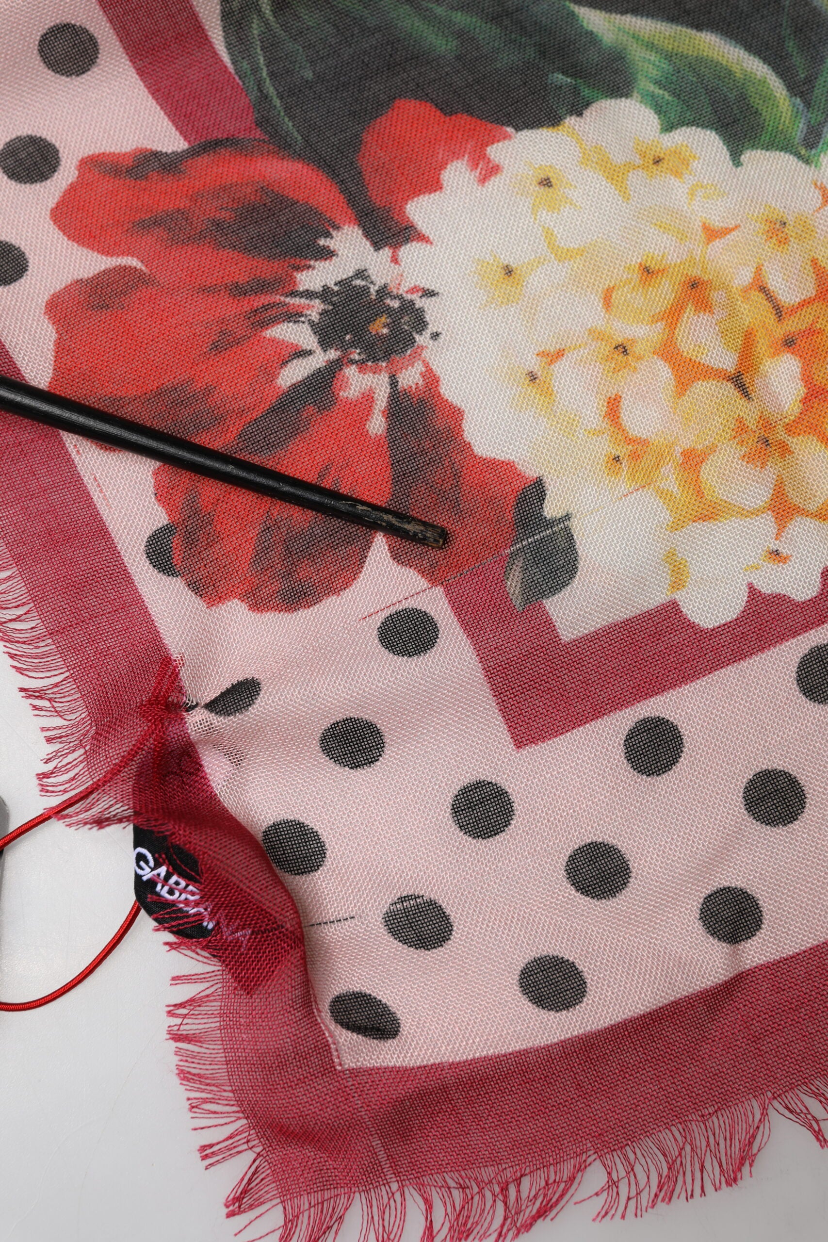 Multicolor Floral Print Square Stole 136cm x 130cm Scarf