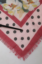 Multicolor Floral Print Square Stole 136cm x 130cm Scarf