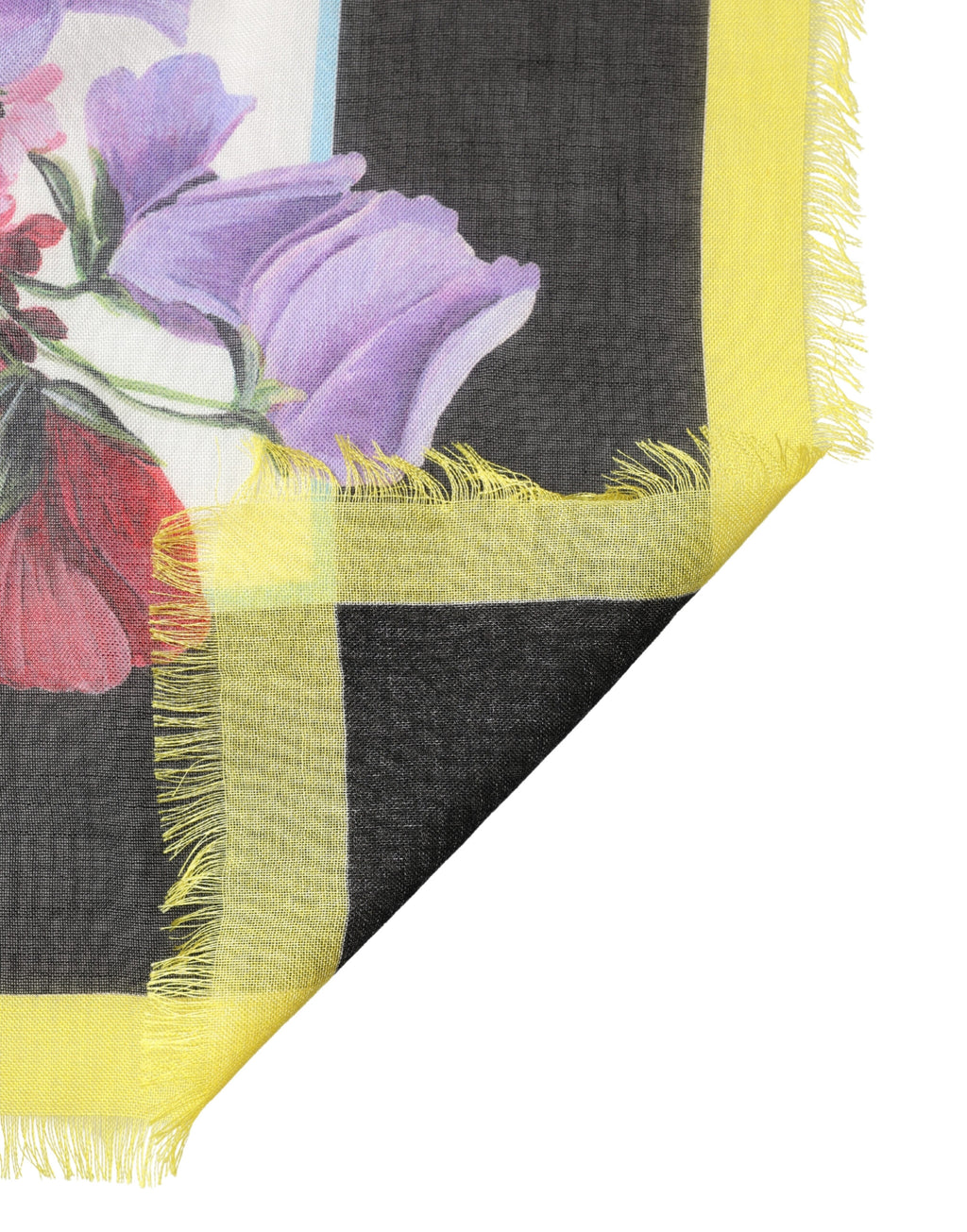 Multicolor Floral Print Square Stole 135cm x 130cm Scarf