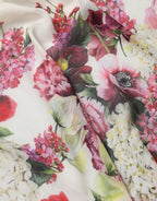 Multicolor Floral Print Square Stole 135cm x 130cm Scarf