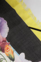 Multicolor Floral Print Square Stole 135cm x 130cm Scarf