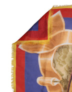 Multicolor Italy China Shawl Wrap 140cm x 130cm  Scarf