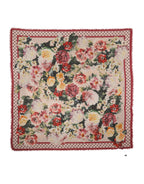Multicolor Floral Print Square Stole 133cm x 133cm Scarf