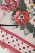 Multicolor Floral Print Square Stole 133cm x 133cm Scarf