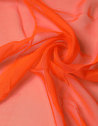 Bright Red Silk Wrap Shawl Foulard 132cm x 98cm Scarf