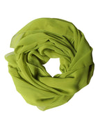 Yellow Green Neck Wrap Shawl Foulard 131cm x 99.5cm Scarf