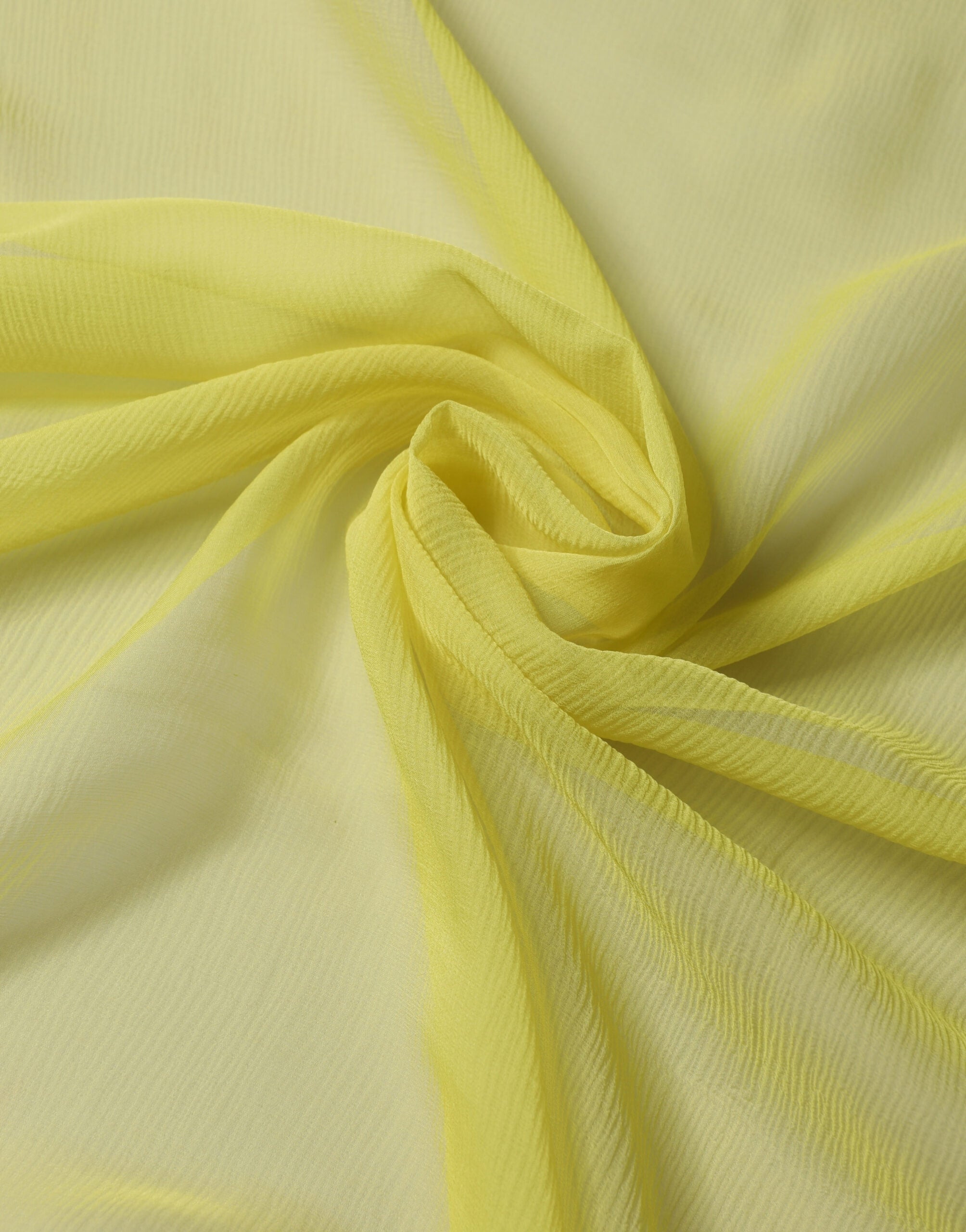 Yellow Silk Neck Wrap Shawl Foulard 120cm x 117cm Scarf