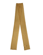 Brown Silk Sash Wrap Foulard Stole 293.5cm x 19.5cm Scarf