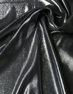 Black Silk Lurex Foulard Wrap Shawl 119cm x 117.5cm  Scarf