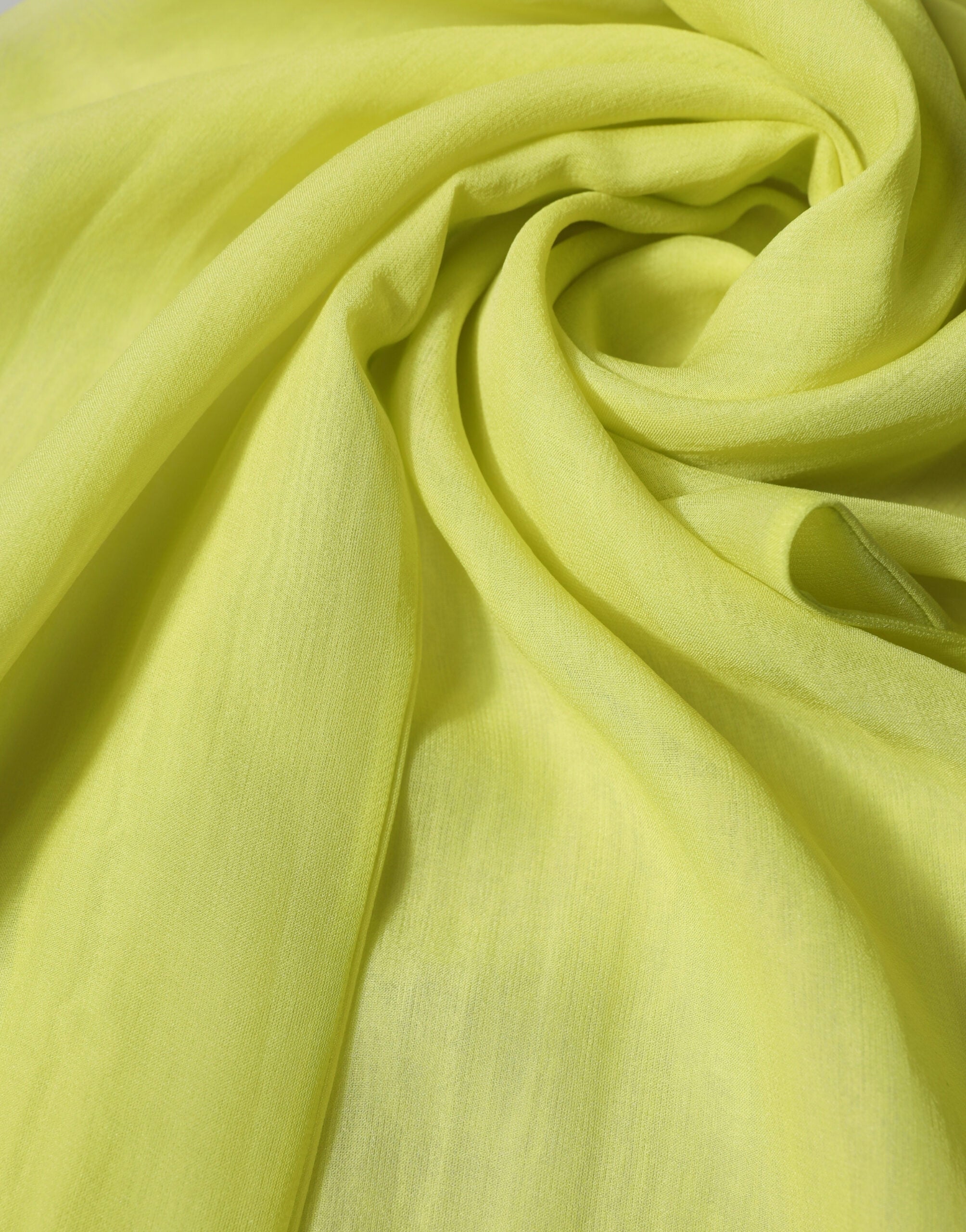 Yellow Green Silk Sash Foulard Stole 292cm x 19cm Scarf