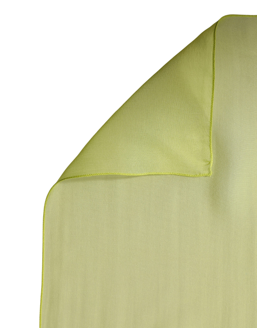 Yellow Green Silk Sash Foulard Stole 270cm x 120cm  Scarf