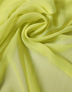 Yellow Green Silk Sash Foulard Stole 270cm x 120cm  Scarf