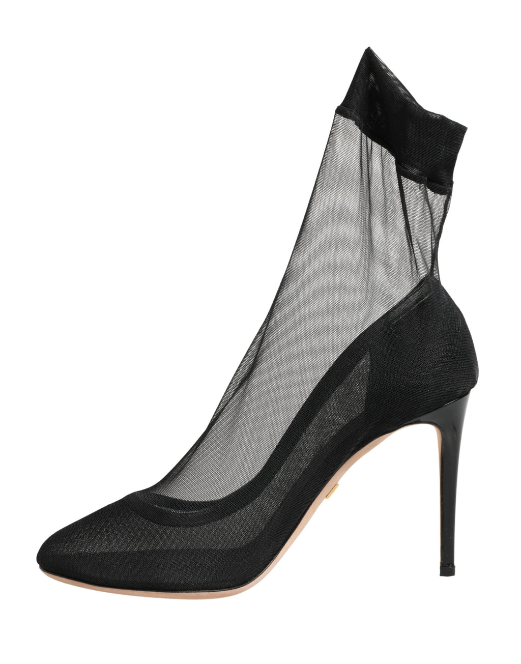 Black Nylon Stretch Mesh Sock Boots Shoes