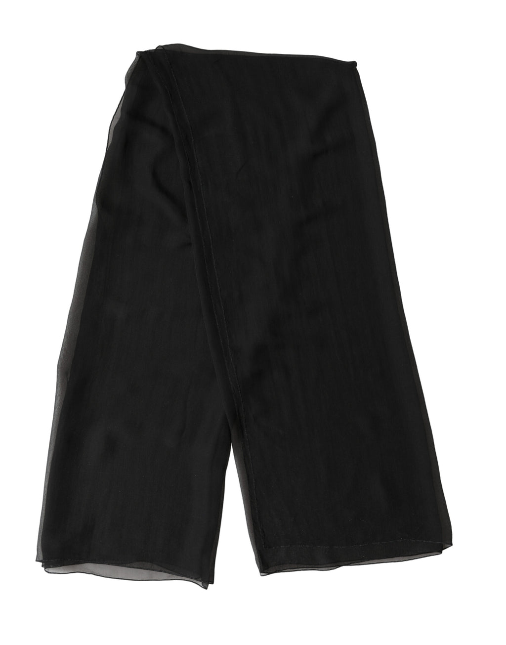 Black Silk Neck Wrap Shawl Stole 167cm x 126cm Scarf