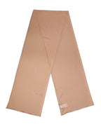 Beige Silk Neck Wrap Shawl Women Stole 200cm x 64cm Scarf