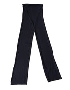 Black Wool Knitted Shawl Neck Wrap 200cm x 25cm  Scarf