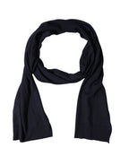 Black Wool Knitted Shawl Neck Wrap 200cm x 25cm  Scarf